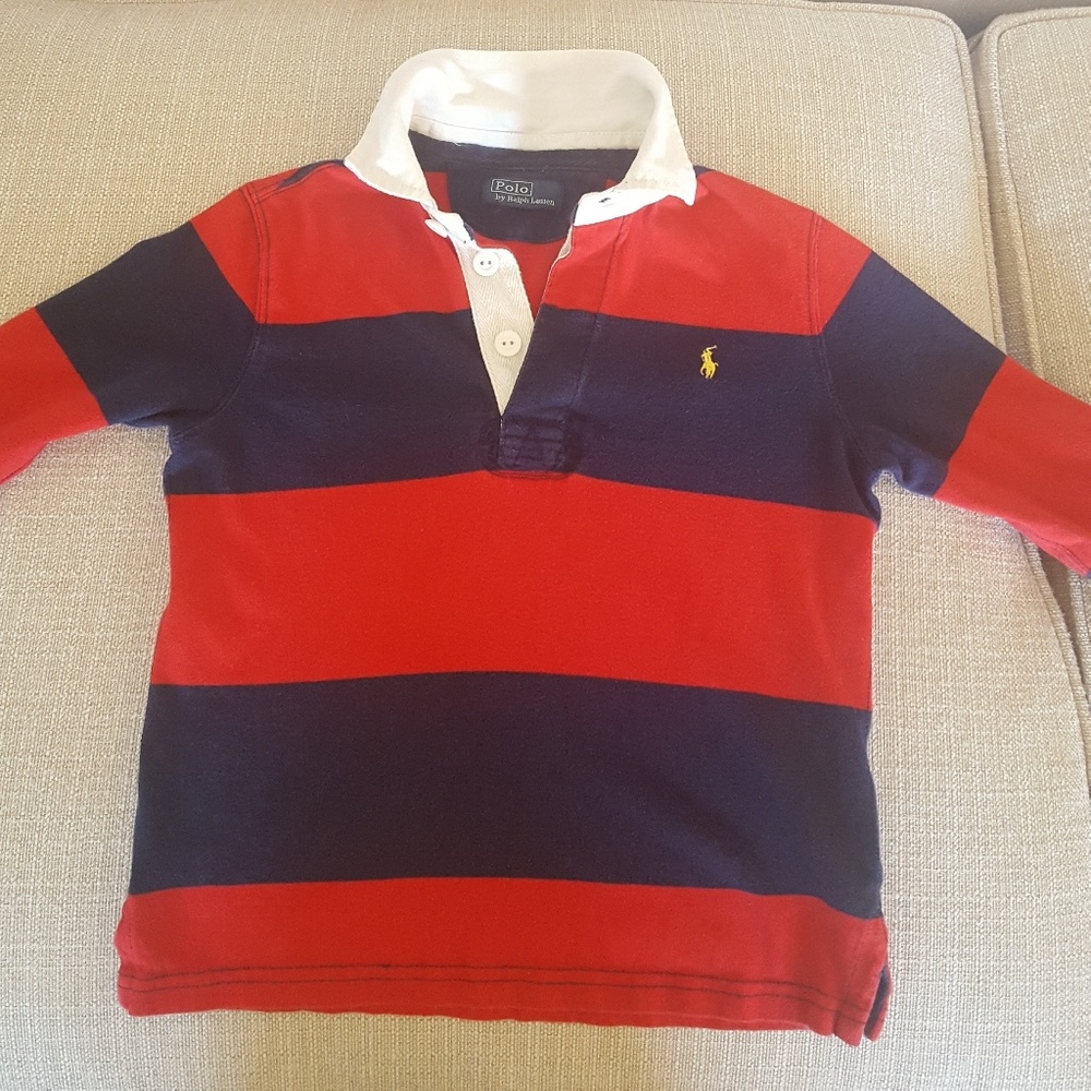 Polo Ralph Lauren Stripe Kids' Rugby; 4T